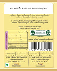 San-Cha Happy Mind Herbal Tea - 25 Biodegradable Herbal Tea Bags | Boosts Memory & Relieves Anxiety - Zero Caffeine | 3 Ayurvedic Super Herbs