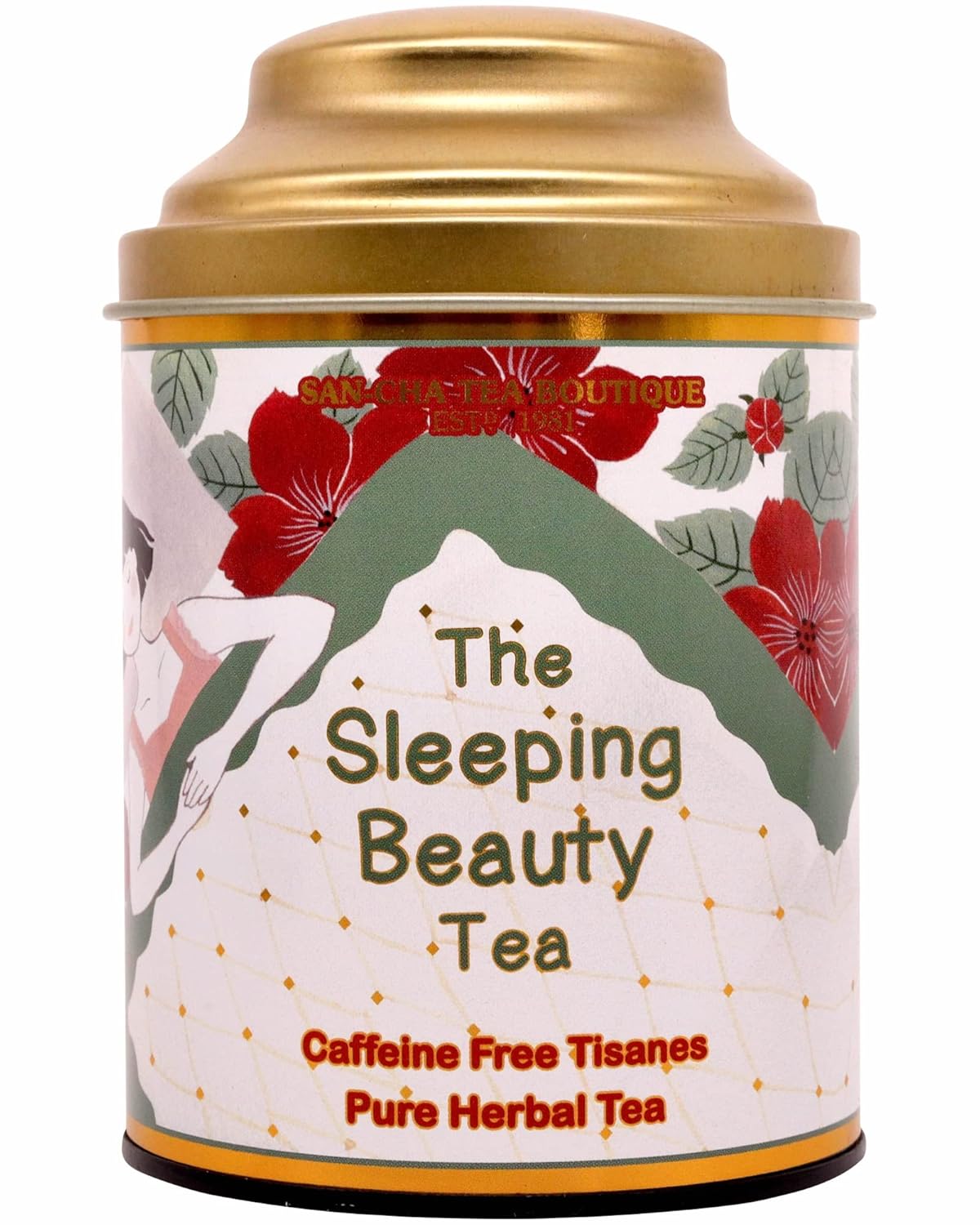 San-Cha The Sleeping Beauty Herbal Tea - 30gm, 1.05 Ounce | Relieves Stress & Induces Sleep Naturally - Caffeine Free, Environment Friendly