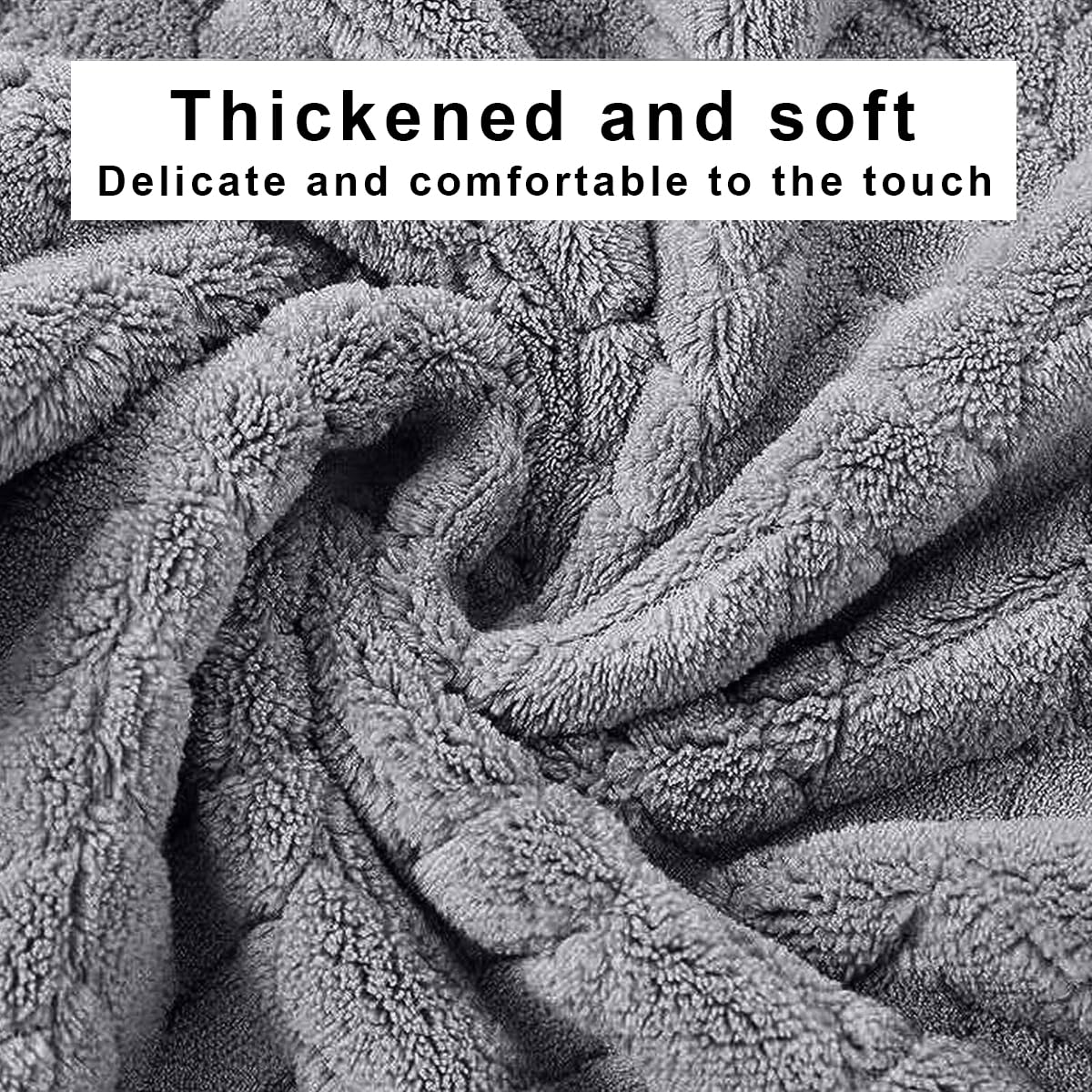 Housse Microfiber Nova Coral Fleece Face Towel 600 Gsm | Ultra Soft Super Absorbent Towels For Gym, Yoga & Beach (Grey) - Pack Of 4