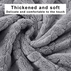 Housse Microfiber Nova Coral Fleece Face Towel 600 Gsm | Ultra Soft Super Absorbent Towels For Gym, Yoga & Beach (Grey) - Pack Of 4