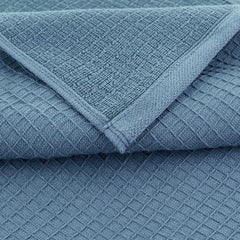 Casa Copenhagen Egyptian Cotton Waffle Large Bath Towel 500 Gsm (Dusty Blue)