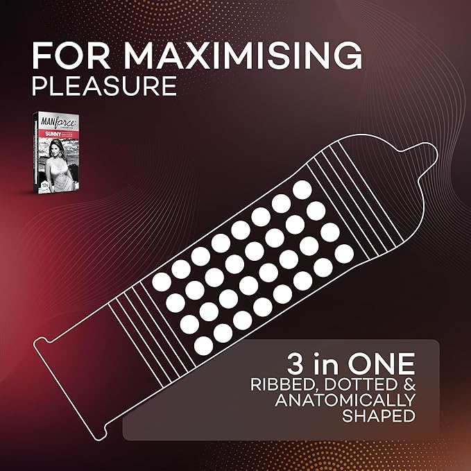 Manforce Combo Condoms For Men (Sunny Edition, Litchi, King Dot Extra Dotted) - Pack Of 30