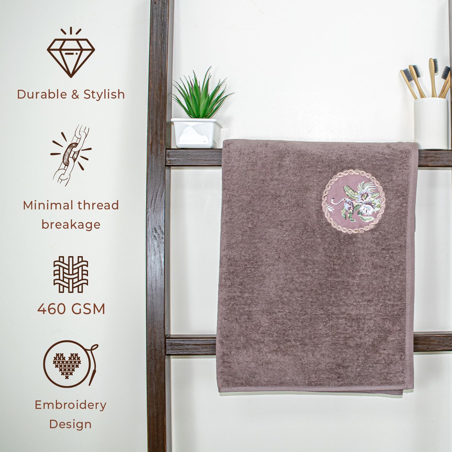Akiko Home Prima Dream 100% Cotton Bath Towels 450 Gsm | Soft, Absorbent & Durable, Cotton Bath Towel | Pack Of 1 (Bluegrn)