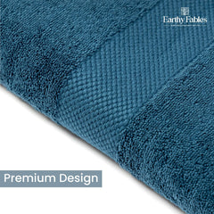 Earthy Fables Premium Face Towels 800 Gsm | Ultra Soft, Quick Dry & Highly Absorbent, For Gym, Travel & Acne-Prone Skin | Set Of 4 (Dark Teal)