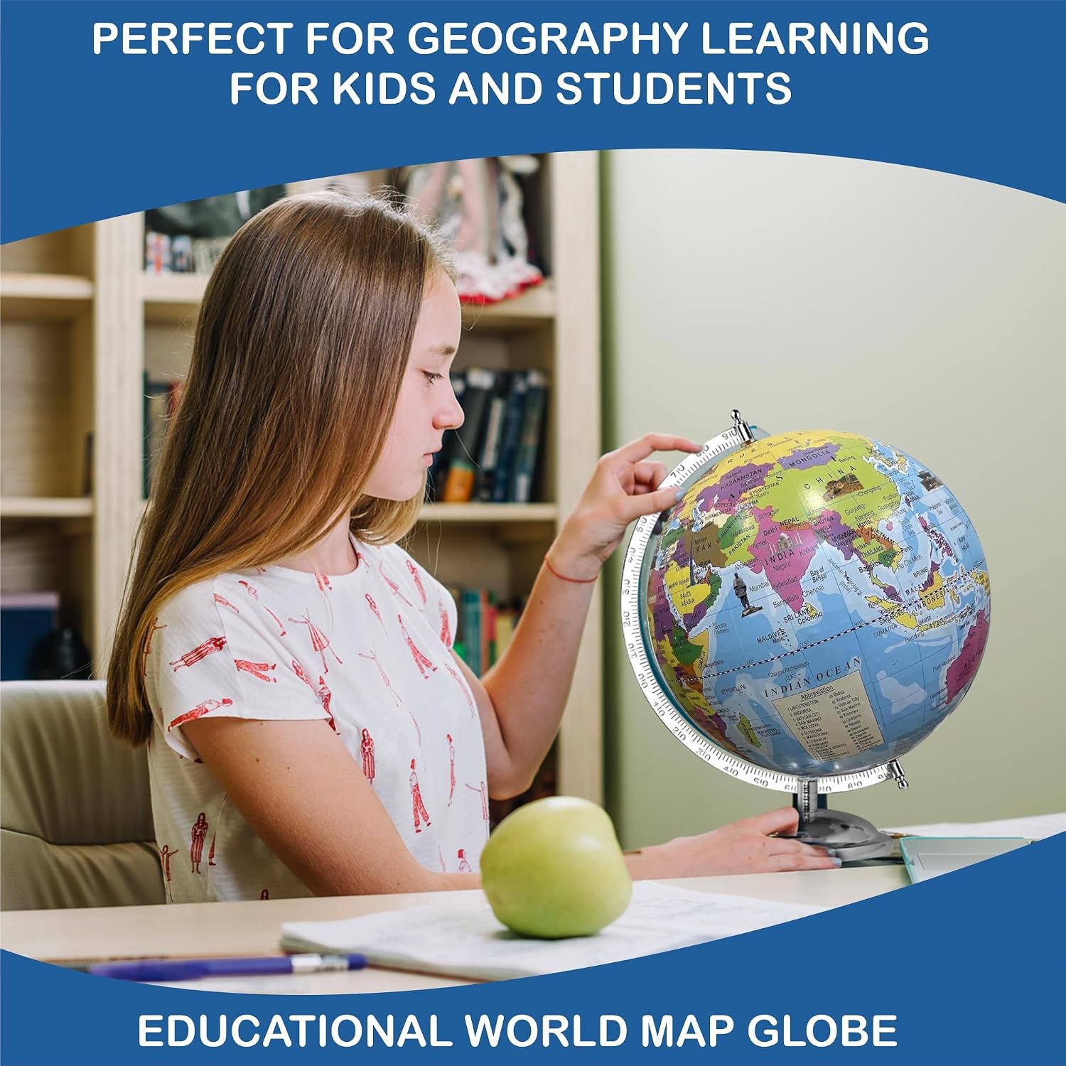 Educational Learning World Globe With 2 Set Of Charts (70 X 100 Cm) World Globe For UPSC Aspirants Kids Students & Geography Knowledge, Office Gift, Pack Of