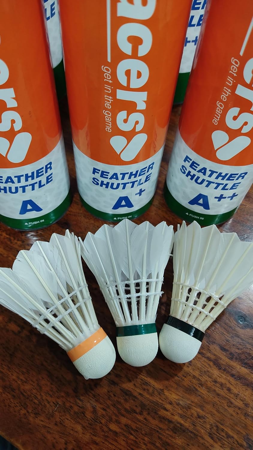 Acers A Grade White Feather Badminton Shuttlecock | Pack Of 5 , White | Proudly Crafted In India