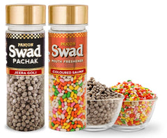 Panjon Swad Pachak Jeera Goli & Mukhwas Coloured Saunf Mouth Freshner 320gm, (160gm *2 Bottle)