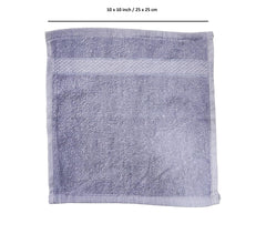 Caslino Small Cotton Face Towels 1200 Gsm | Soft & Absorbent Towel For Women & Men - Steel Grey (Pack Of 12)