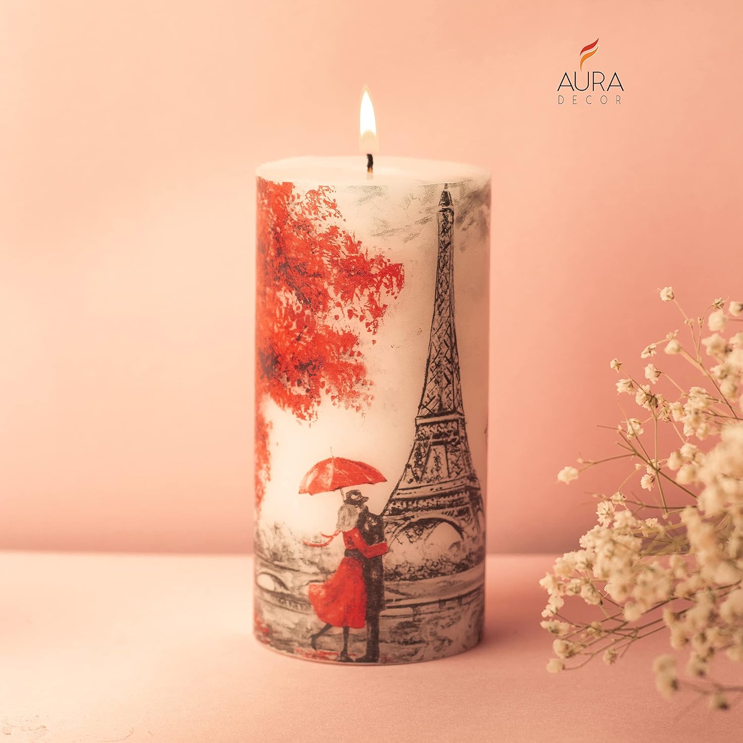 6 INCH PARIS EIFFEL TOWER CANDLE | LOVE OF PARIS CANDLE | BURNING TIME 90 HOURS