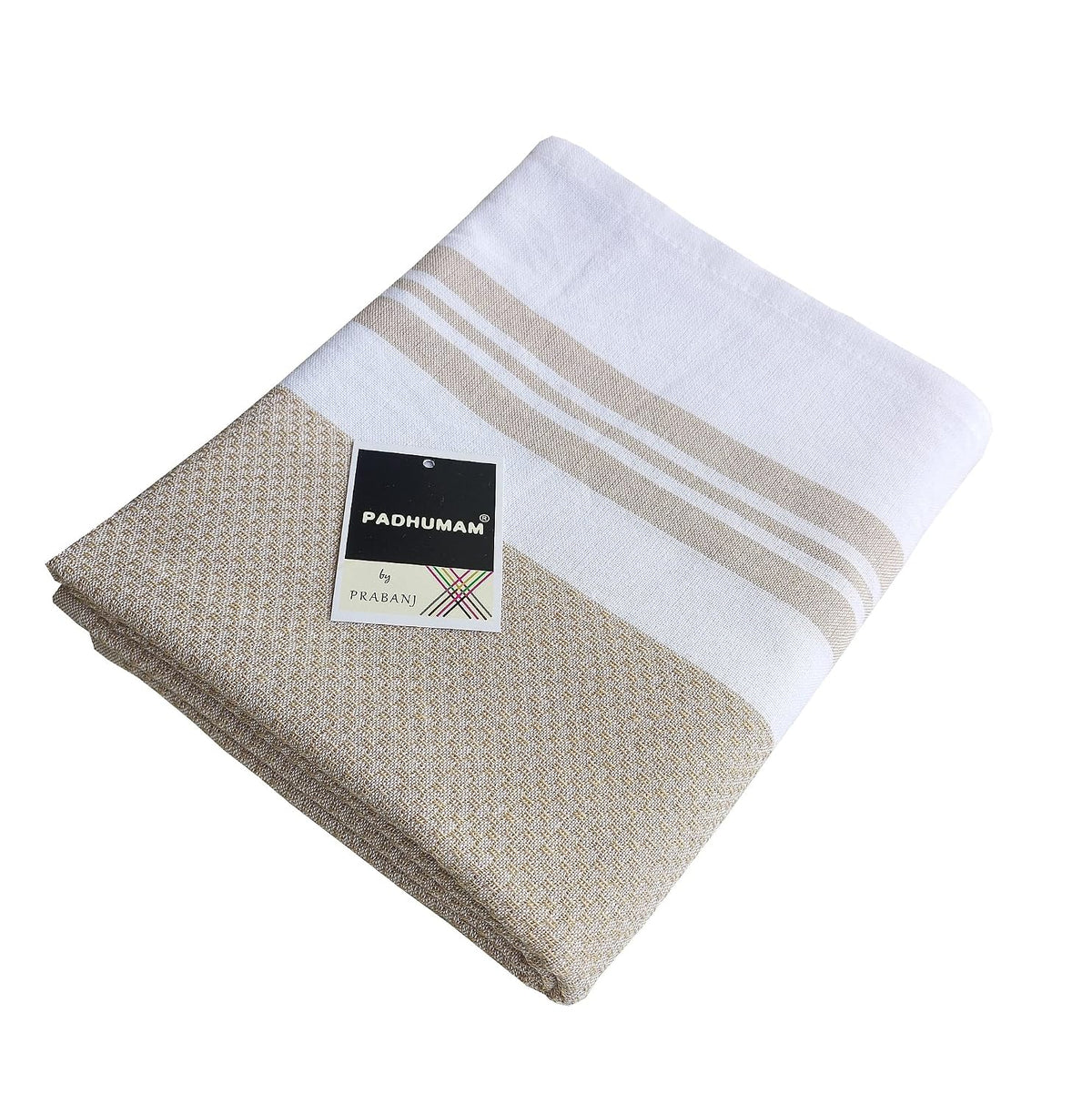 Padhumam Cotton Large Size Bath Towel 400 Gsm | Towels For Men & Women (Beige)