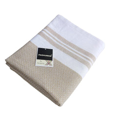 Padhumam Cotton Large Size Bath Towel 400 Gsm | Towels For Men & Women (Beige)