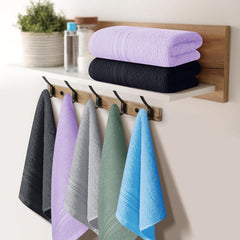 Boutiquo Ultra Soft 100% Cotton Washcloths 1800 Gsm | Contains Face Cloths Compact & Lightweight Multi Purpose Washcloths - Multicolor (12 Piece)