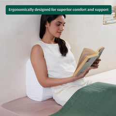 Bed Wedge Pillow, Leg Rest Pillow For Acid Reflux, Pregnancy, Pain Relief - 17 X 14.8 X 7 Inch | For Anti Snoring, Reading, Back Pain Relief, Knee & Back Support Pillow | Medical Pillow
