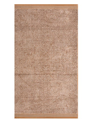 Homefresh Decorative Cotton Bath Towel 500 Gsm | Geometric Pattern Brown & White (Elmer)
