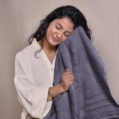 Mytrident Finesse 100% Cotton 2 Bath + 2 Hand & 2 Face Towels 1800 Gsm (Purple) -6 Piece