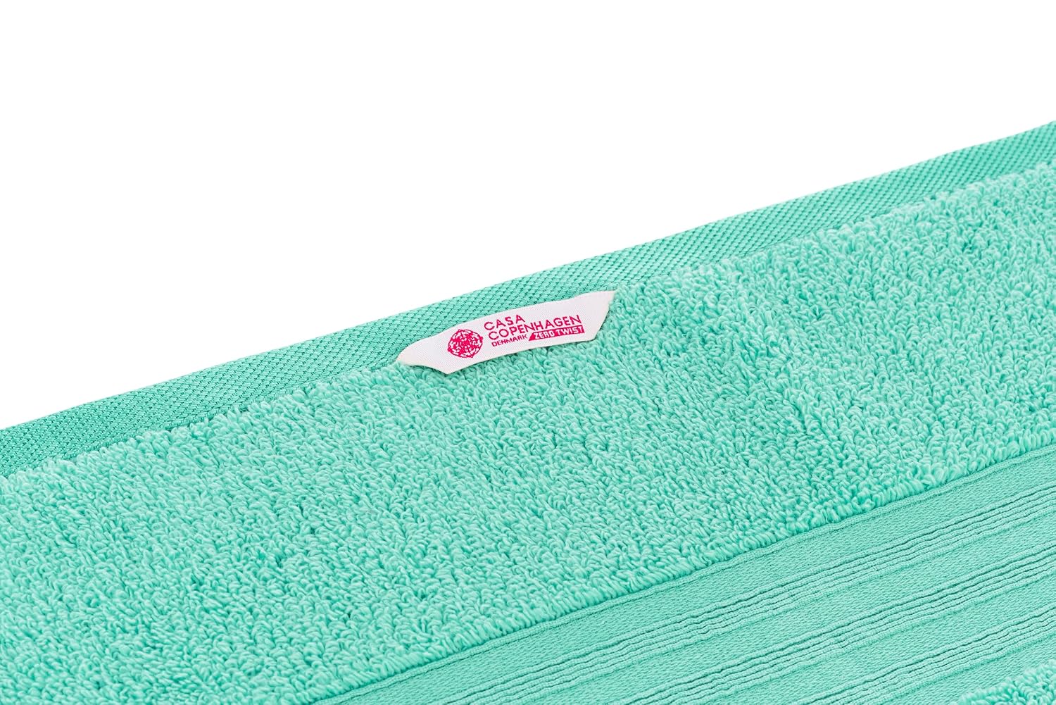 Casa Copenhagen Egyptian Cotton Zero Twist 1 Pcs Large Bath Towel 500 Gsm (Aque Blue)