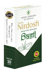 Basil Flavored Herbal Filter Dhoompan - Pack Of 3 + 1 Free Woods Hand Rolled Masala Incense Sticks | Tobacco & Nicotine Free 30 Herbal Cigarettes