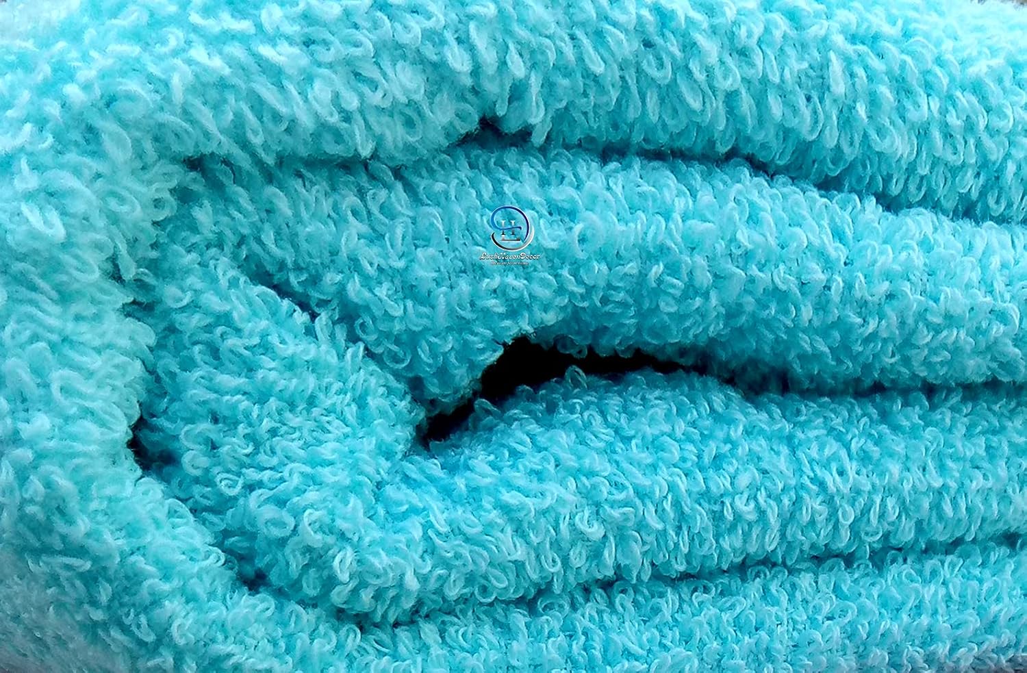 Lush Haven Decor Extra Large Big Men Bath Towel 1000 Gsm | 100% Pure Cotton Full Size Xxxl Ultra Soft, Absorbent & Quick Dry Towel (Sky Blue) - Pack Of 2