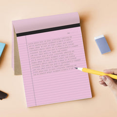 Office Notepads, A4 Size 275 X 205 Mm Legal/Wide Ruled, Colours Writing Office & Memo Pads, 4Pcs