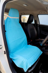 Roman Home Solid Large Luxury All Car Seats & All Office Chair Towel With Tie Knot & Elistick 450 Gsm - (Sky Blue)