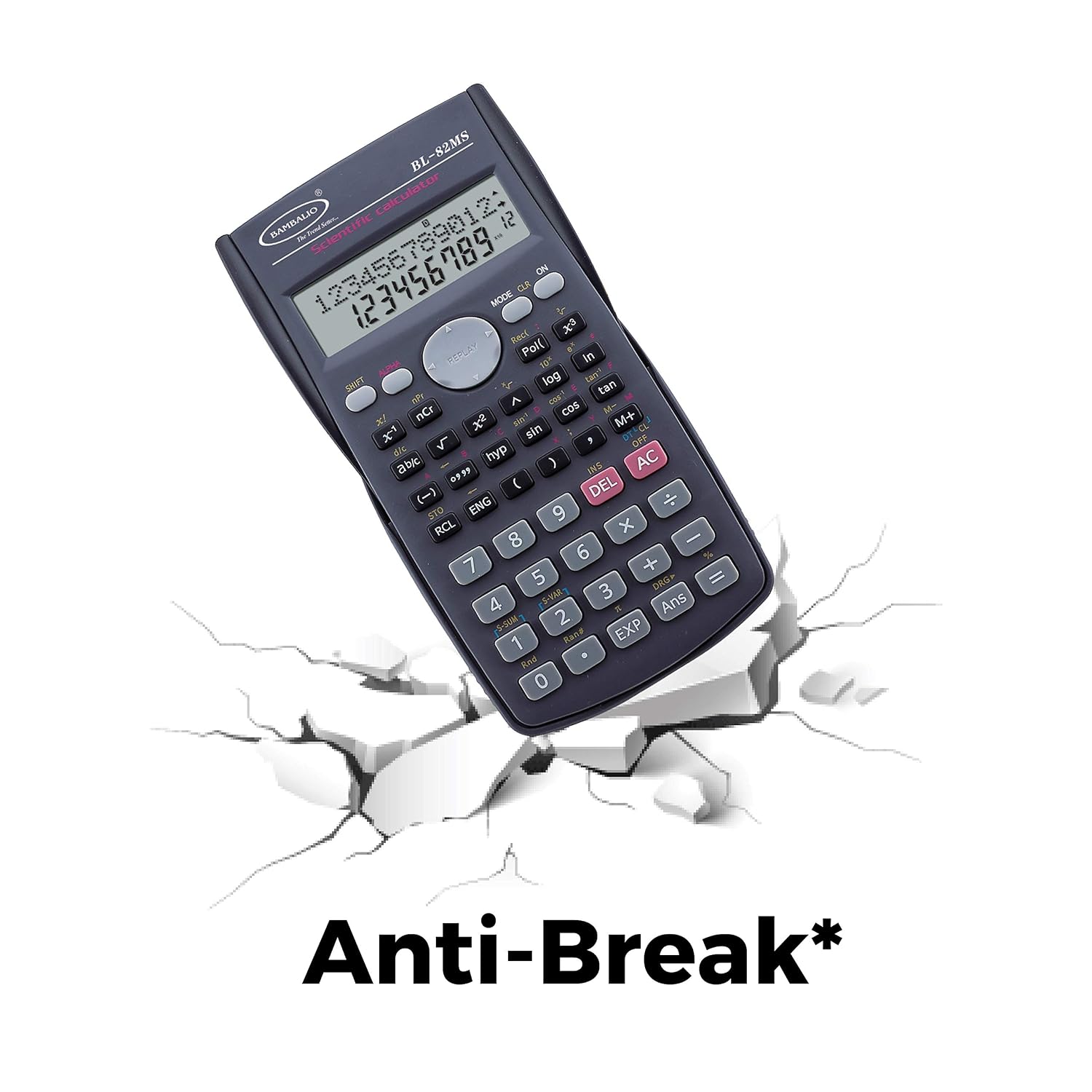 Bambalio Bl82ms 240 Functions & 2 Line Display Scientific Calculator, 3 Years Warranty. | 12-digits Large Display Can Display Equations , Support A Longer Working Time Of The Calculator