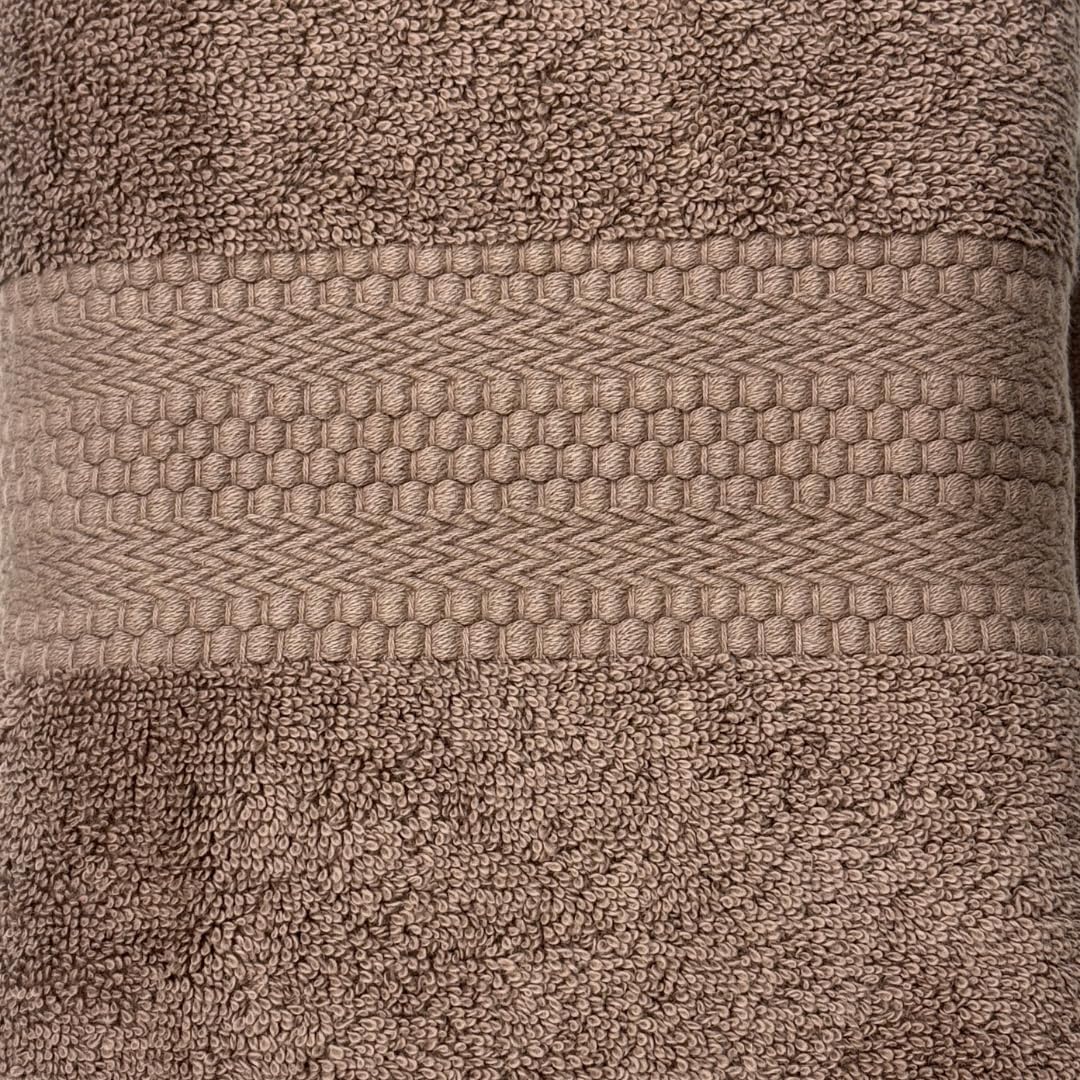 Stamio Cotton Bath Towel 600 Gsm | Two Ply Combed, Extra Soft & Absorbent Large Full Size Towels For Bathing, Home, Sports, Salon, Hotel Use (Brown)