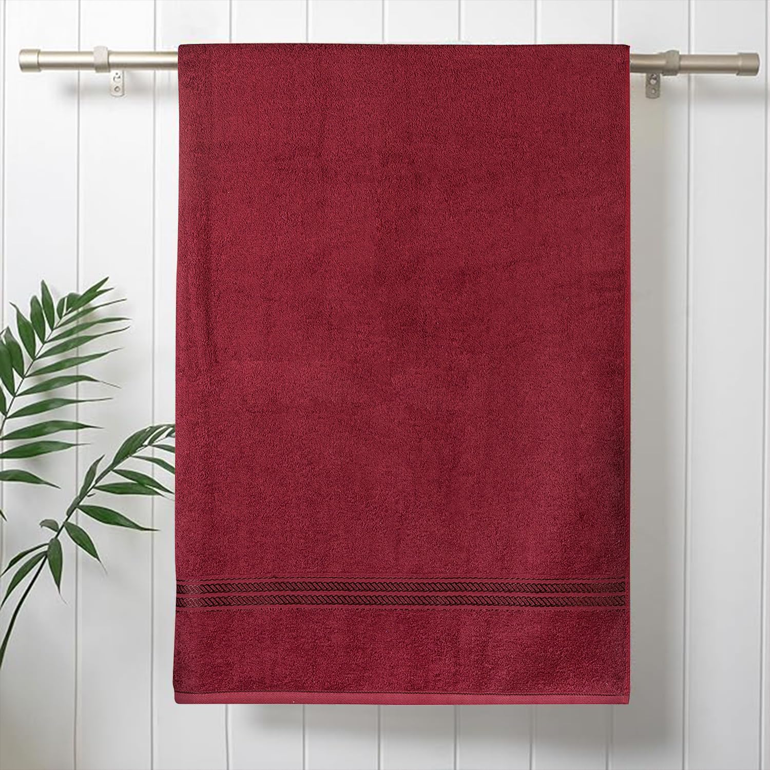 Comforic 100% Cotton Bath Towels 500 Gsm | Large Size Bath Towel For Men & Women Quick Dry, Super Soft & Absorbent Gym Towel, Travel Towel (Cherrywood)