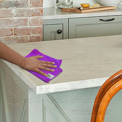 Softspun Microfiber Small Wipes Towel 340 Gsm | Multipurpose Super Soft Absorbent Cleaning Towels | 15 Piece (Purple)