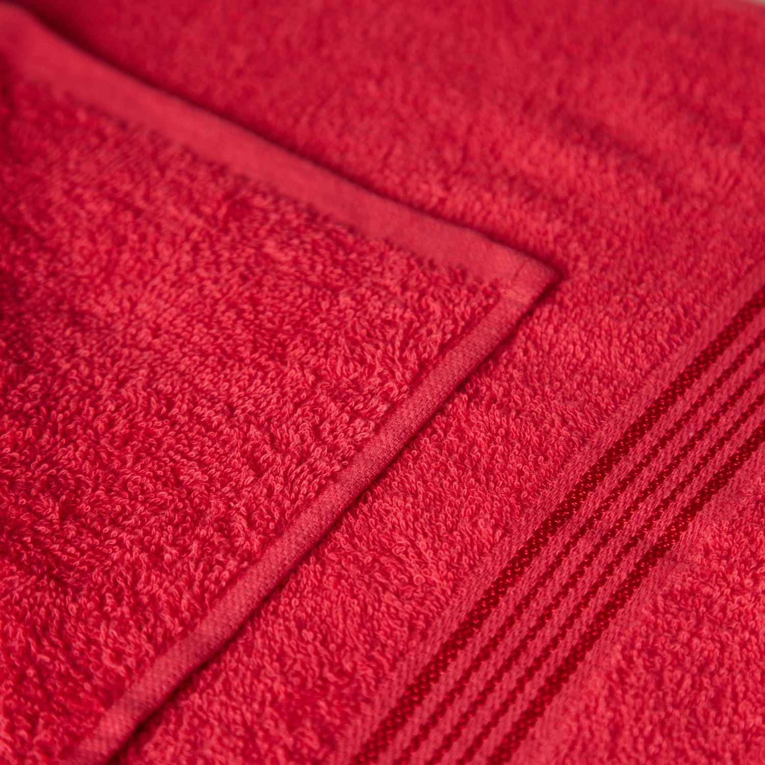 Kopa By Bianca 100% Cotton Soft Terry Face Towel 400 Gsm (Cardinal Red) -Pack Of 8