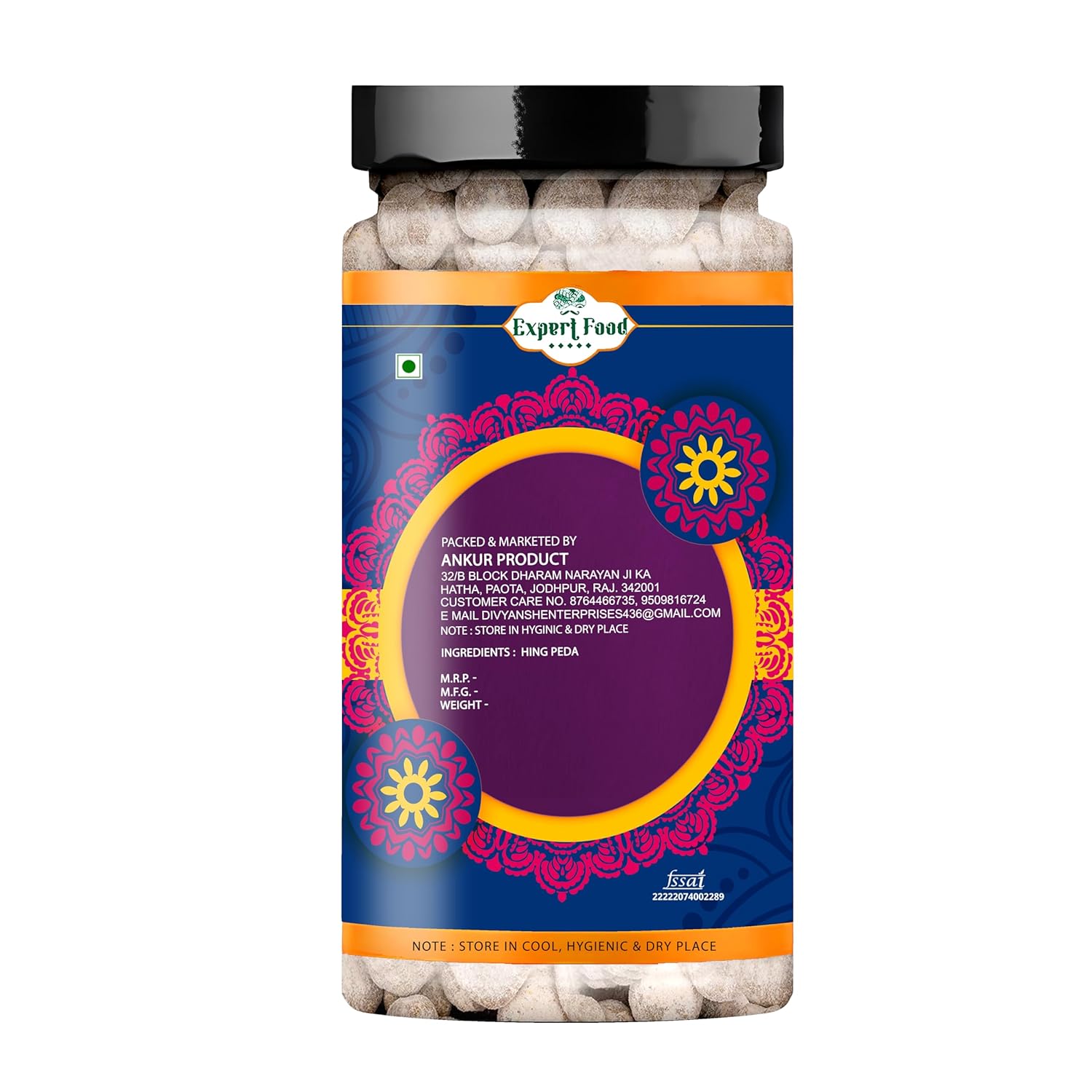 Hing Peda Mukhwas Hing Candy 200gm, | Digestive Candy Mouth Freshener | Jar Pack