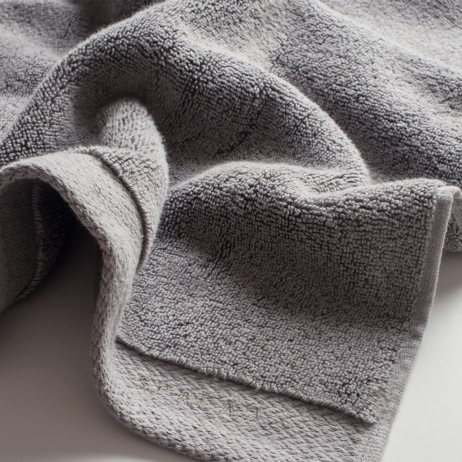 Spread Spain Resort Luxury Hotel & Spa Quality Luxurious Cotton Face Towel 720 Gsm Maximum Softness & Absorbency, Ultra-Durable - Carbon (2 Piece)
