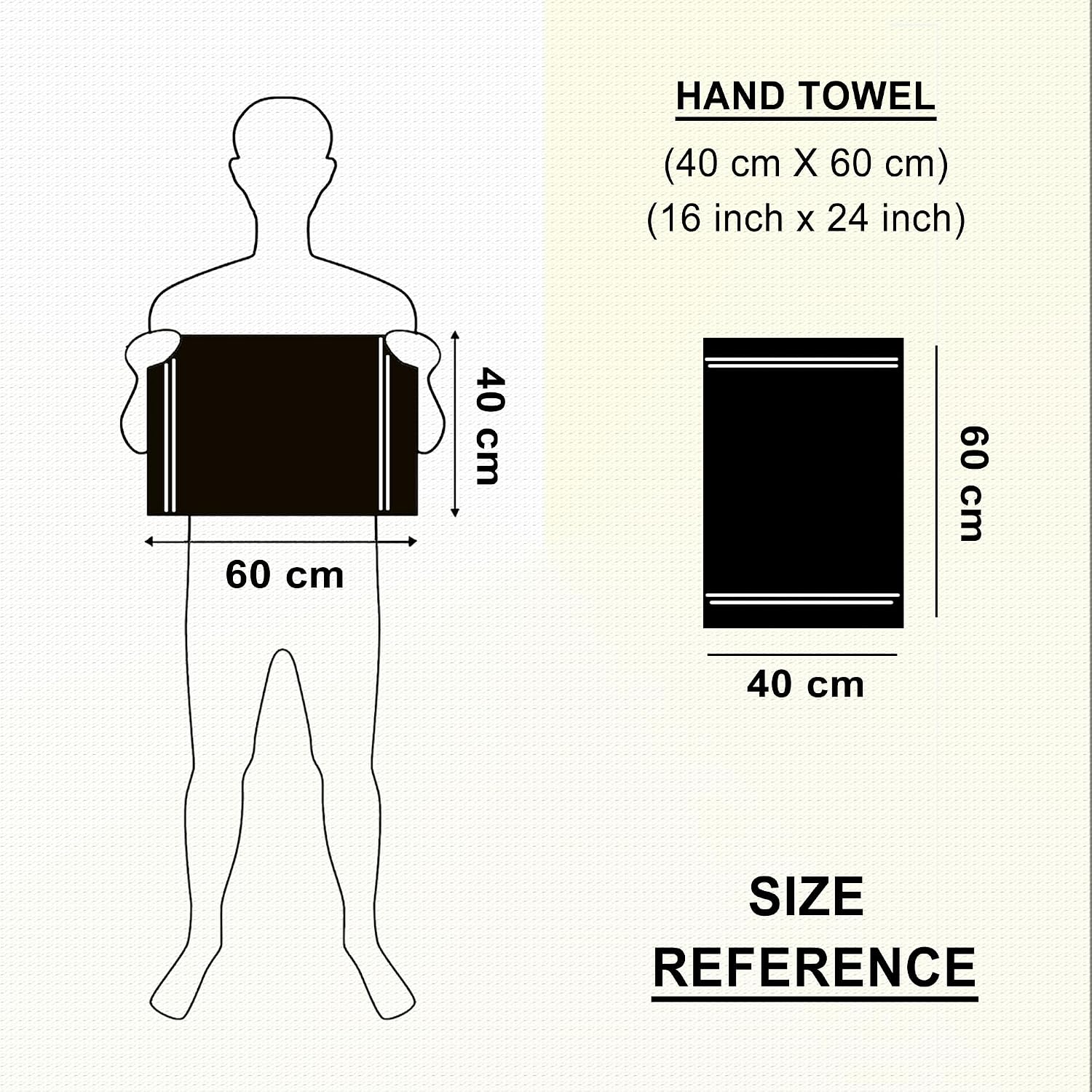 Myriad Axis Premium Soft Cotton Hand Towel 600 Gsm | Super Absorbent & Quick Dry Towels (Set Of 4) - Multicolor