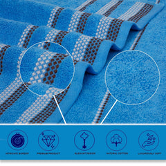 Liberty Towels Zero Twist Cotton Bath Towel 450 Gsm | Ultra Soft, Everyday Luxury Bath Towel (Blue)