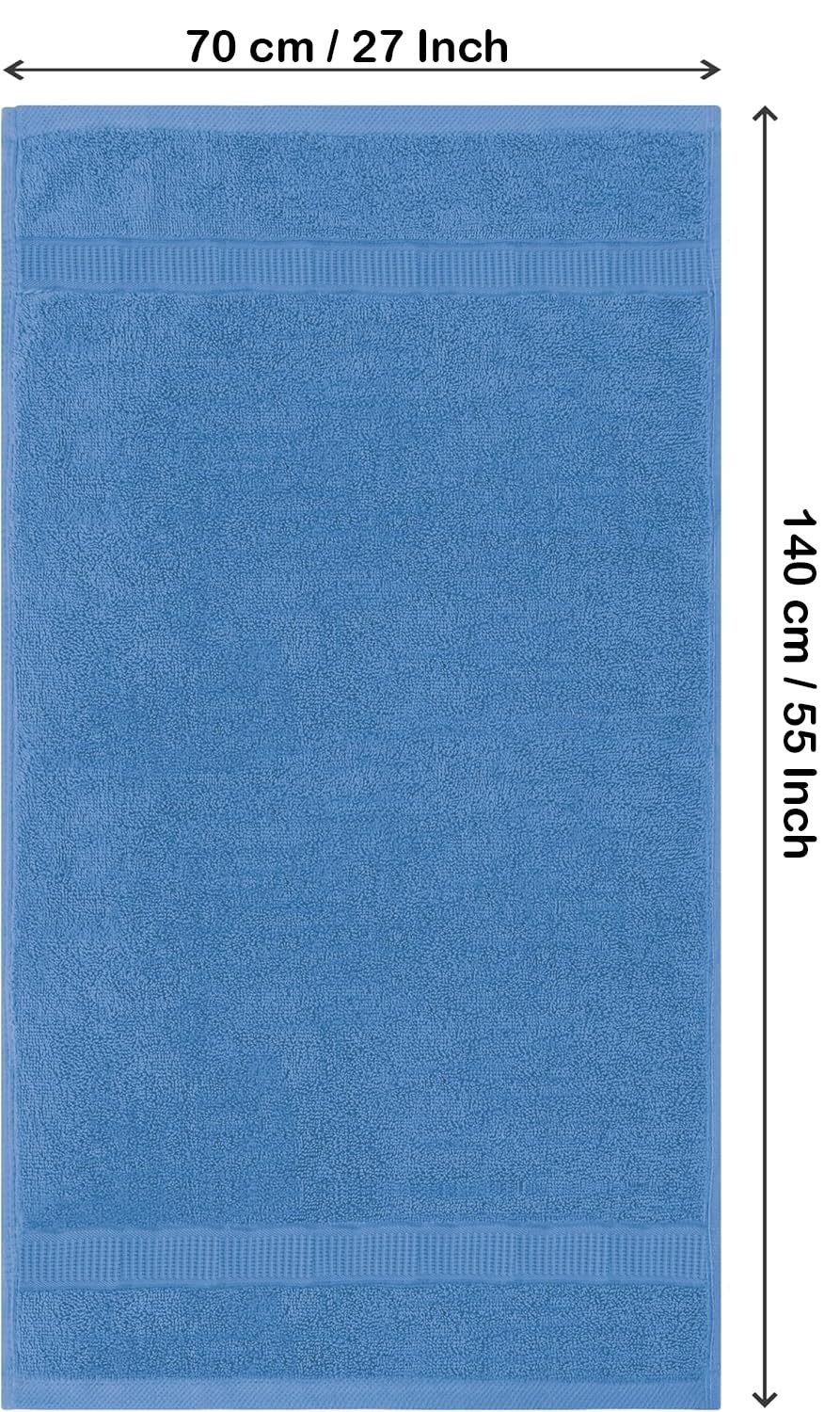 Rewop Microfiber Bath Towels 600 Gsm | Large Size-Super Soft Coral Fleece Bathing Towel With Hook Quick Dry Super Absorbent-Bath Towel For Men & Women (Blue)