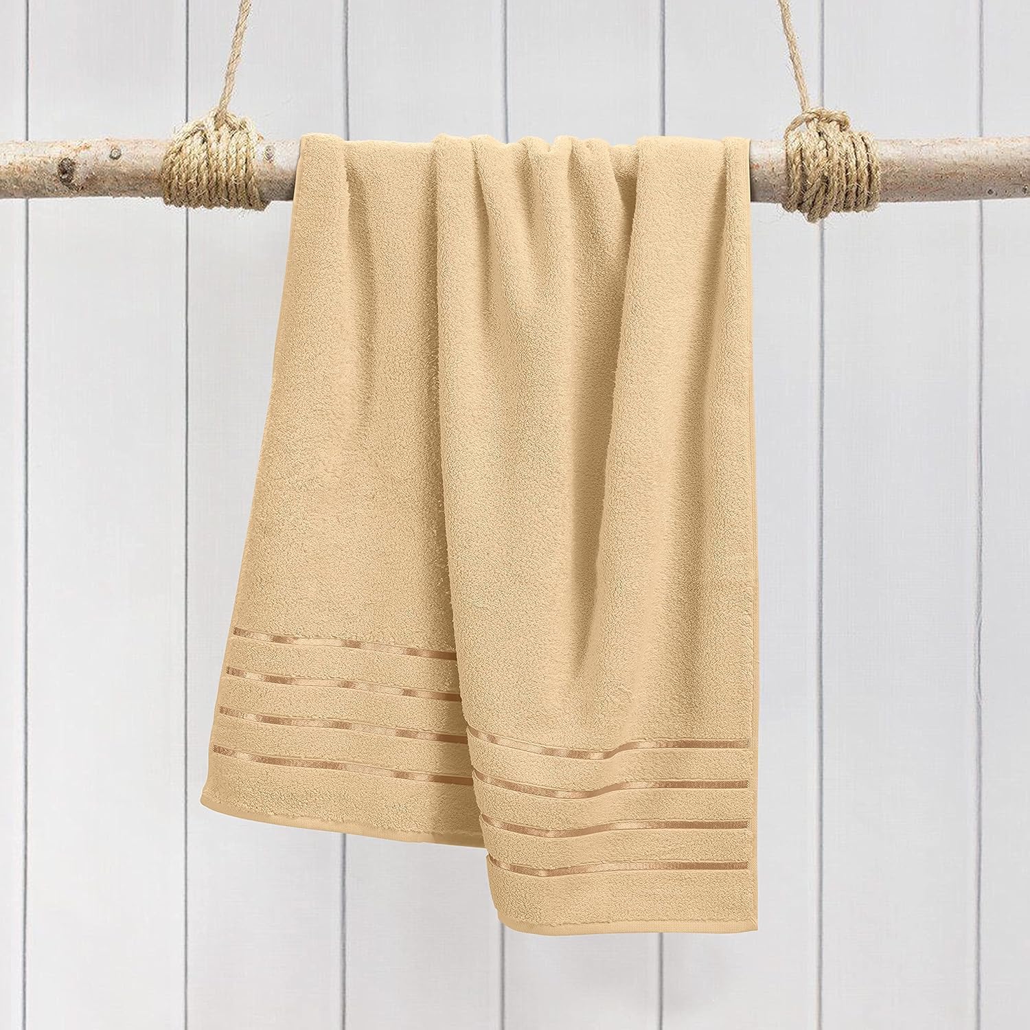 Lrsdaa A New 100% Cotton Bath Towels 500 Gsm | Super Absorbent & Soft Bath Towel For Men & Women (Gold)