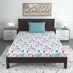 1 Single Bedsheet With 1 Pillow Cover - 57 X 87 Inches, Multicolor | Skin Friendly Fabric For Everyday Use - Soft, Breathable & Comfortable Sleeping
