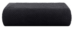 Casa Copenhagen Egyptian Cotton Waffle Large Size Bath Towel 500 Gsm (Black)