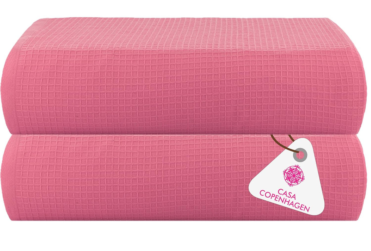 Casa Copenhagen Egyptian Cotton Exotic Hand Towel 400 Gsm (Neao Pink)- 2 Pcs