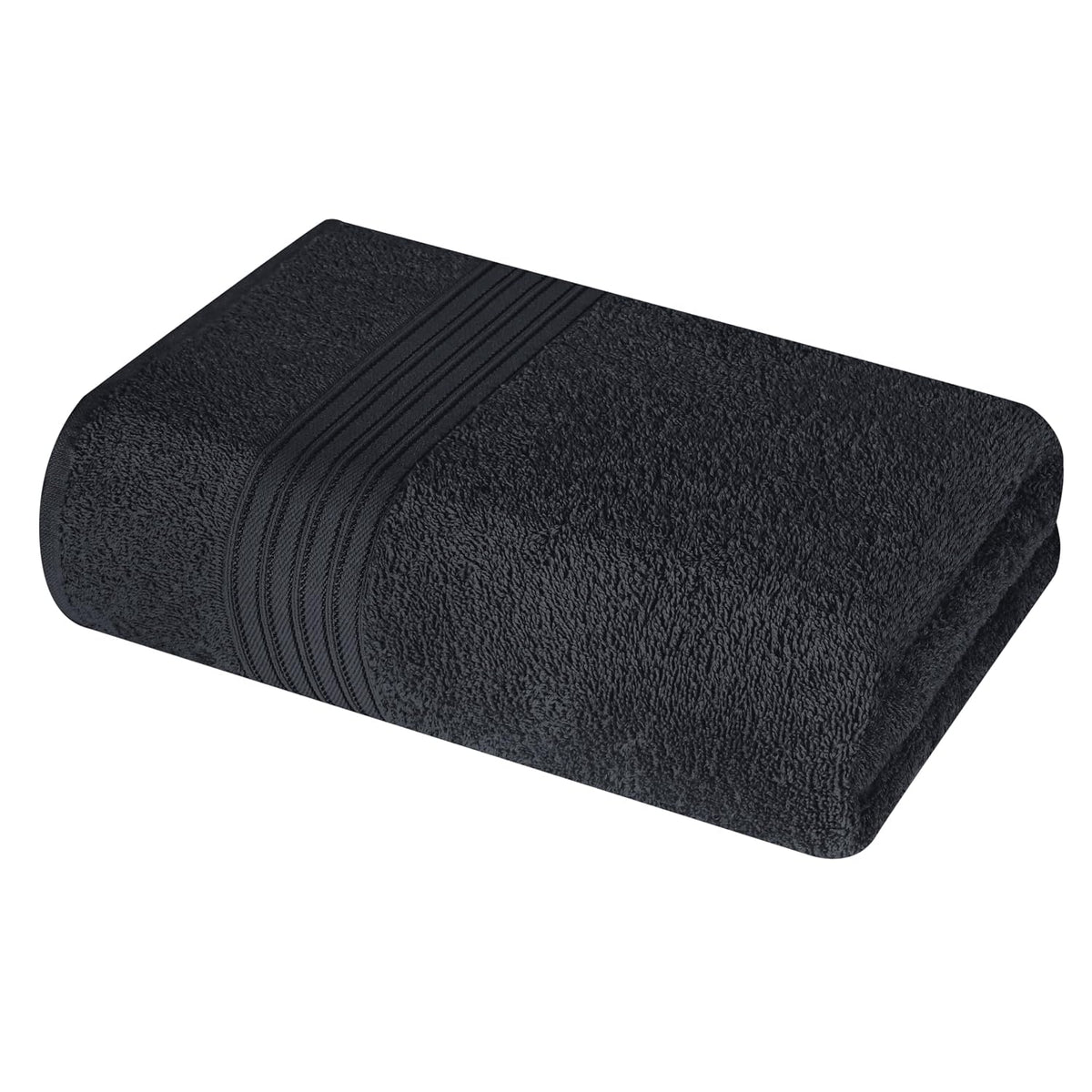 Boutiquo 100% Cotton Bath Towel 500 Gsm | Compact Quick Dry Lightweight Soft & Highly Absorbent Large Size Bath Towel - Charcoal Grey