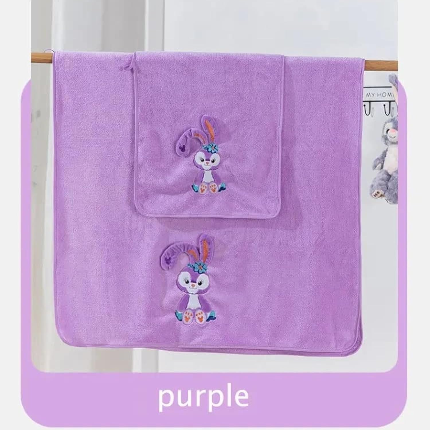 Maxoshine Microfiber Kids Bath Towels Quick Dry Super Absorbent Super Soft Bath Towel For Babies Toddler-Baby Towel For Boys & Girls (Purple)