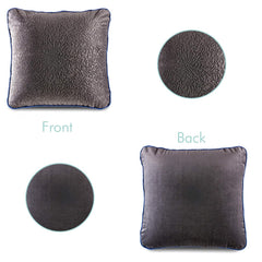 Memory Foam Square Cushion Insert Pillow Filler, Black Color - 13 X 13 Inch | For Sofa, Chair, Car & Back Support | Aesthetically Appealing Outer Covers, Long Lasting - Set Of 2