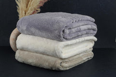 Hanker Velvet Touch Microfiber Bath Towel 1800 Gsm | Ultra-Soft & Plush, Instant Dry Technology Large Size Bath Towel (White, Light Gray, Dark Gray) - 3 Pcs