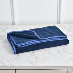 Cotton Bolls Microfiber Large Bath Towel 800 Gsm | Quick Dry Super Soft Higly Absorbent Lint Free Bath Towel For Men & Women, Travel, Gym, Beach, Pool, Yoga (Navy)