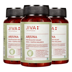 Jiva Arjuna Tablets Promotes Heart Health, Effective In Removing Blood Impurities, Provide Essential Nutrients To Nourish Heart | 120 Tablets 200gm 0.4lbs Each Pack Of 3