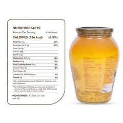 Natural Premium Bilona-Churned Gir Cow Ghee By Anveshan | High In Vitamins A, D & Healthy Bilona Method Desi Ghee | 2 Litre (1 Litr * 2) 67.6 Ounce | Jar Pack