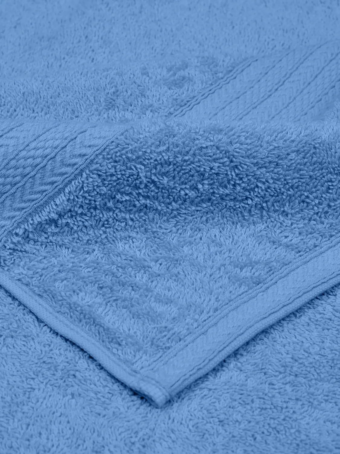 100% Cotton Large Size Bath Towel 500 Gsm | Soft & Absorbent Quick Dry & Durable Bath Towel (Sky Blue)