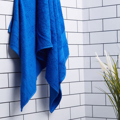Spaces 100% Cotton Bath Towel 500 Gsm | High Absorbency Easy Care Soft Feel Cotton Bath Towels (Dark Blue)