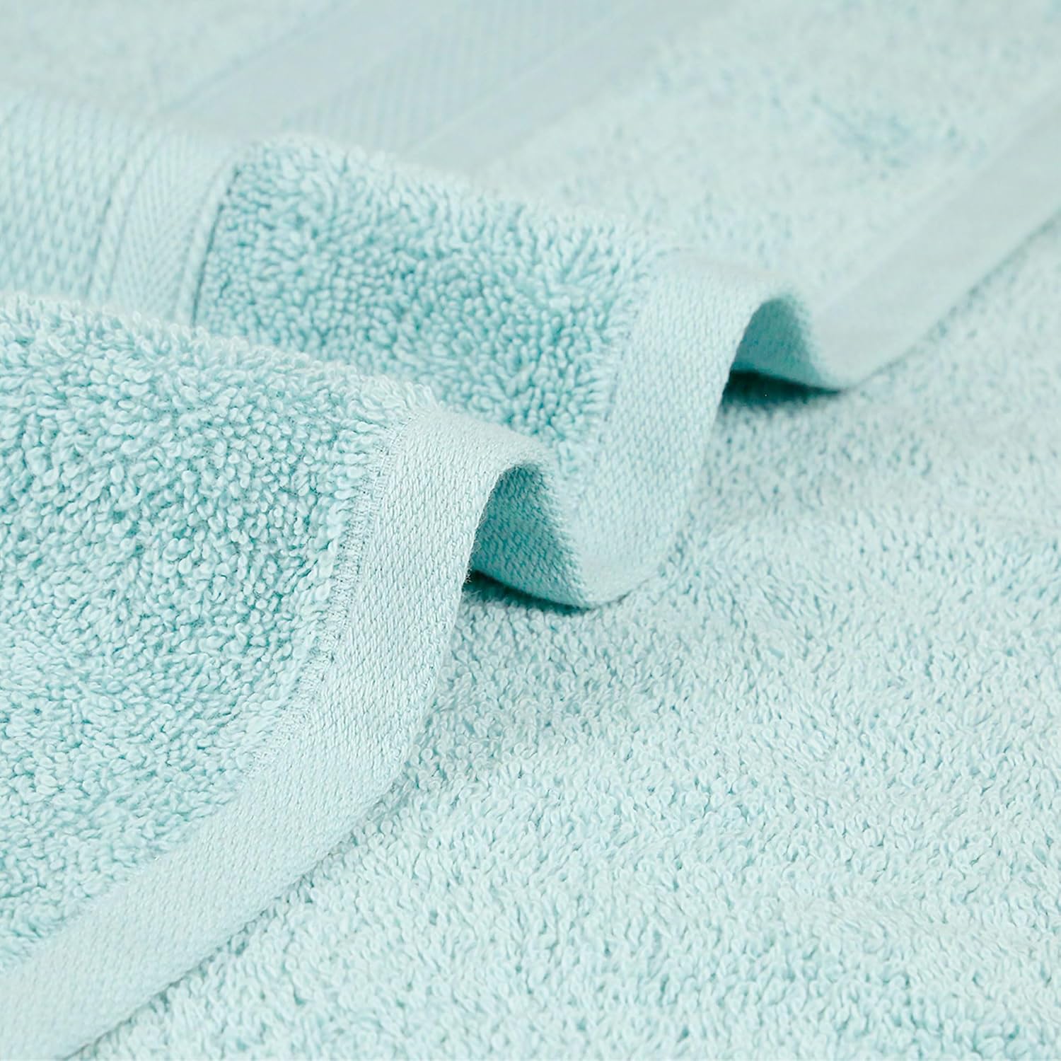 Trident Soft Comfort Air Rich 100% Cotton Bath Towels 500 Gsm Large Size Bathroom Towels For Men/Women Bath Towel Set Of 2 (Nile Blue)