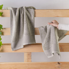 Spread Spain Hand Towels 500 Gsm | Micro Modal Large Size Highly Absorbent Soft Quick Dry Hand Towel (Light Grey) - 2 Pcs