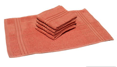 Solance Super Cotton Hand Towel 1000 Gsm | Ultra Soft & Super Absorbent Hand Towel (Peach) - Set Of 5